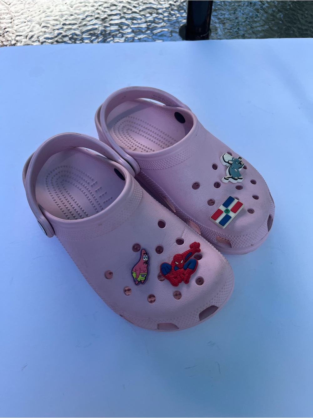 CROCS Pink Kids' Classic Clog Mules with Charms